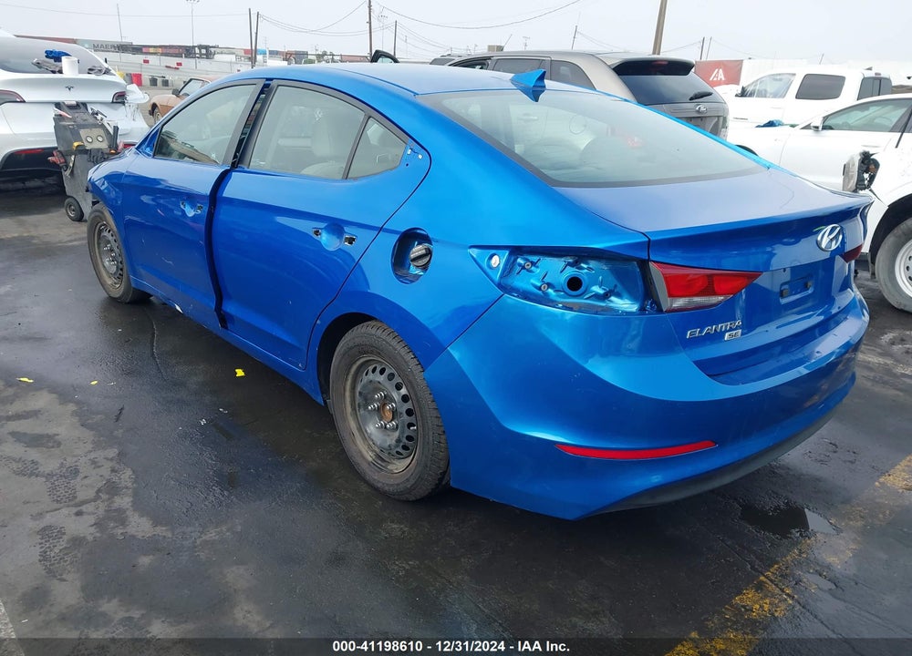 2017 HYUNDAI ELANTRA SE VIN: KMHD74LFXHU315036