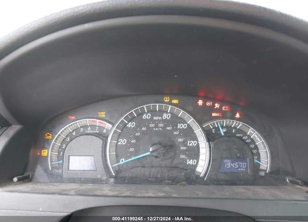 2012 TOYOTA CAMRY VIN: 4T1BF1FK5CU631065