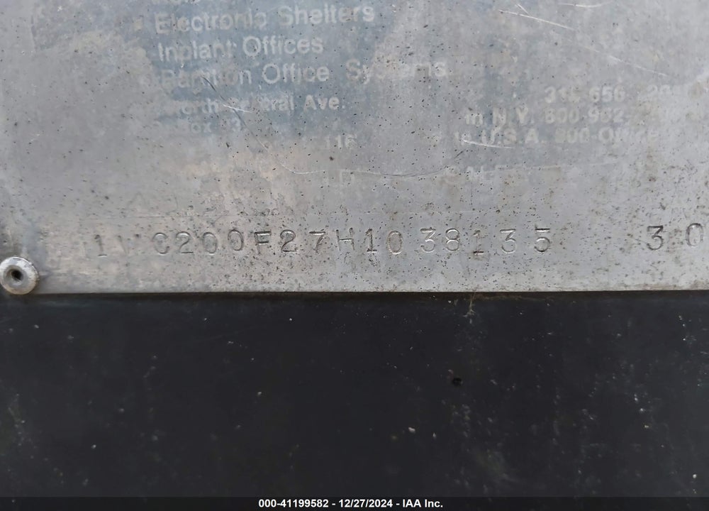 1987 WELLS CARGO --- VIN: 1WC200F27H1038135