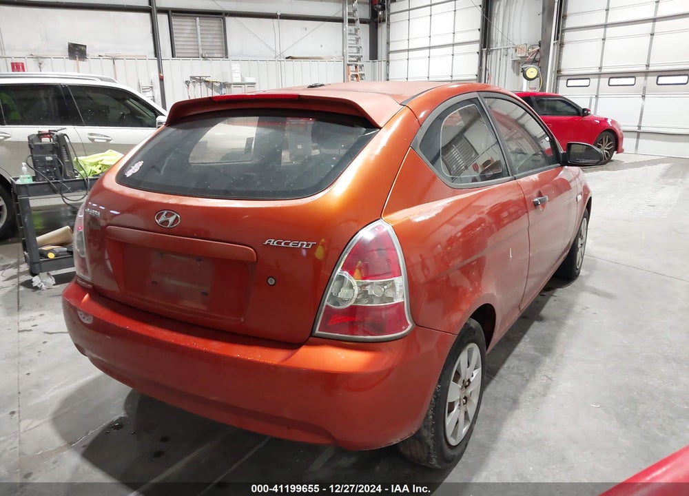 2008 HYUNDAI ACCENT GS VIN: KMHCM36C88U091734