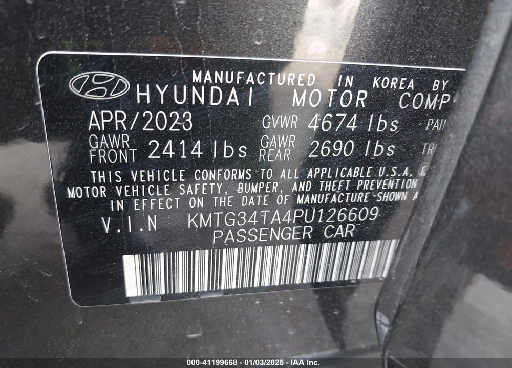 2023 GENESIS G70 2.0T RWD VIN: KMTG34TA4PU126609