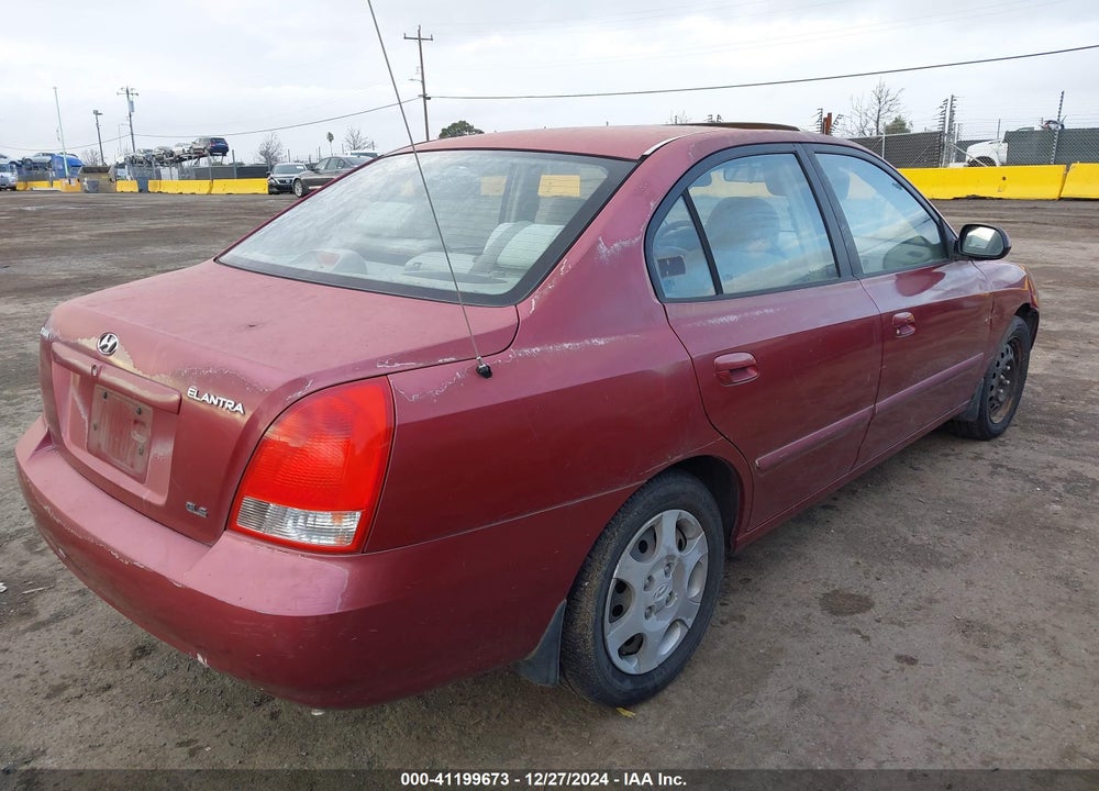 2002 HYUNDAI ELANTRA GLS VIN: KMHDN45D92U334525