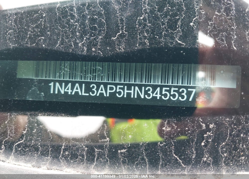 2017 NISSAN ALTIMA 2.5 S VIN: 1N4AL3AP5HN345537