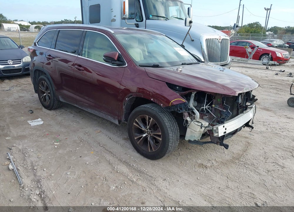 2016 TOYOTA HIGHLANDER XLE V6 VIN: 5TDJKRFH4GS350013