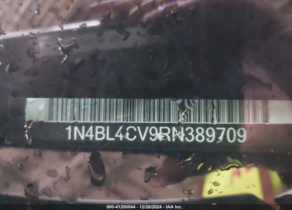 2024 NISSAN ALTIMA VIN: 1N4BL4CV9RN389709