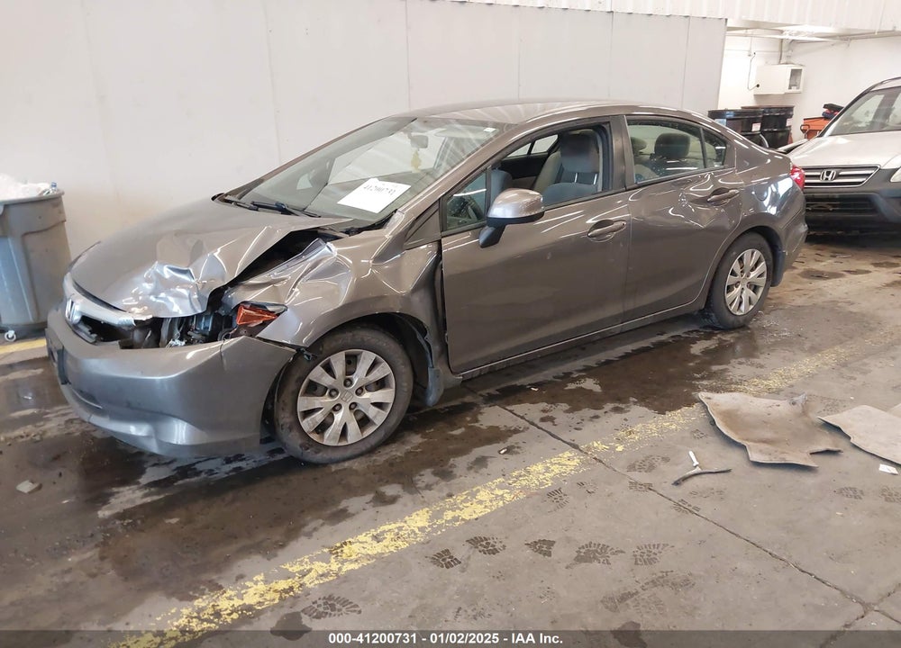 2012 HONDA CIVIC SDN LX VIN: 19XFB2F59CE371706