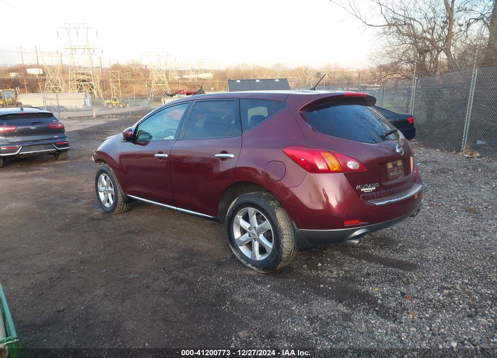 2009 NISSAN MURANO SL VIN: JN8AZ18W49W122836