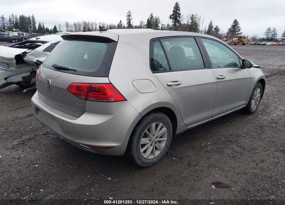 2015 VOLKSWAGEN GOLF TSI S 4-DOOR VIN: 3VW217AU4FM047731