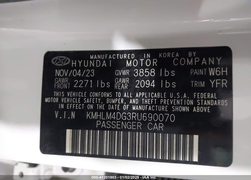2024 HYUNDAI ELANTRA VIN: KMHLM4DG3RU690070