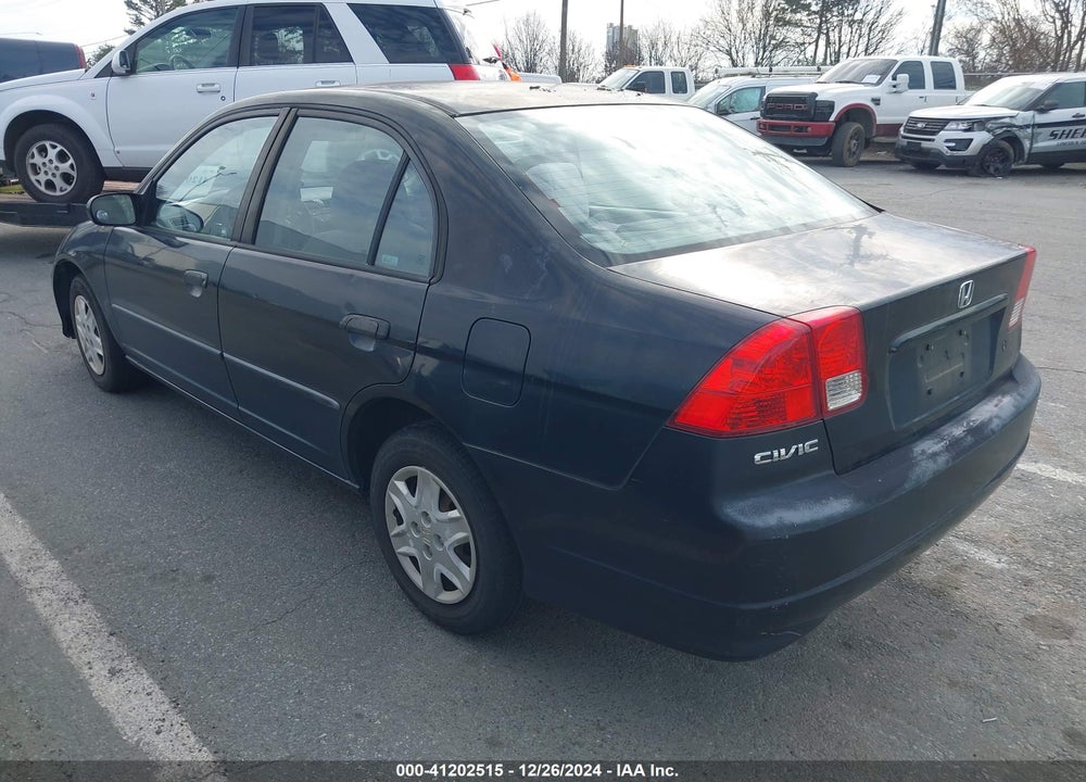 2005 HONDA CIVIC VP VIN: 1HGES16395L004160