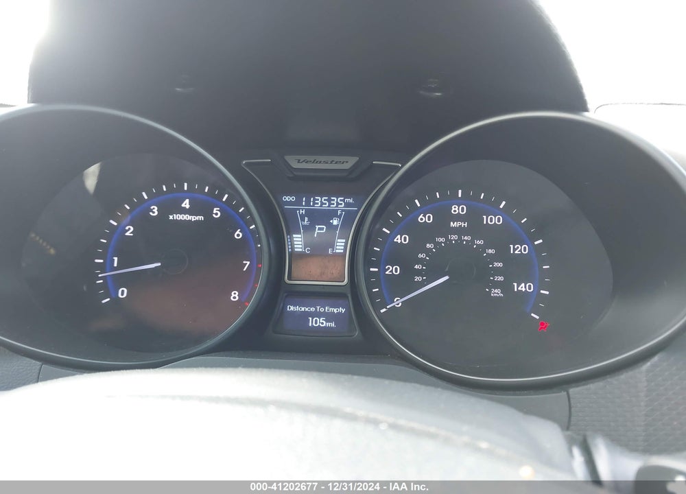 2013 HYUNDAI VELOSTER VIN: KMHTC6AE2DU122905