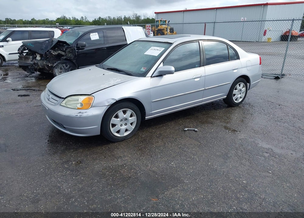 2002 HONDA CIVIC EX VIN: 1HGES26762L002418