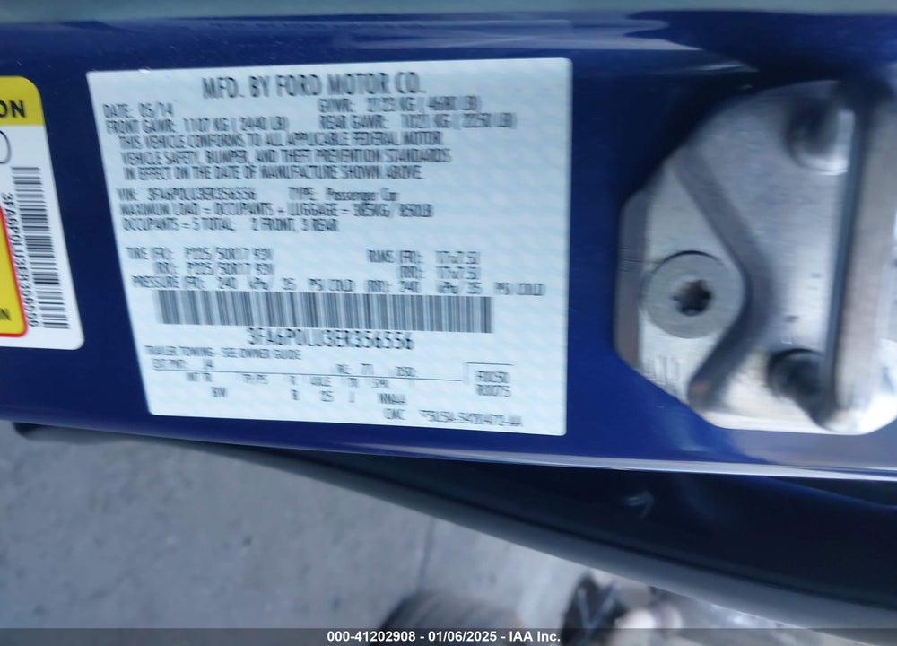 2014 FORD FUSION HYBRID SE VIN: 3FA6P0LU3ER356556