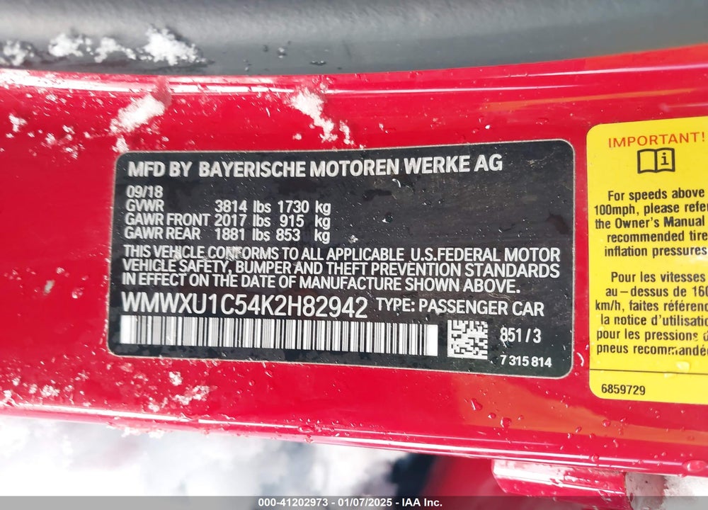 2019 MINI HARDTOP COOPER VIN: WMWXU1C54K2H82942