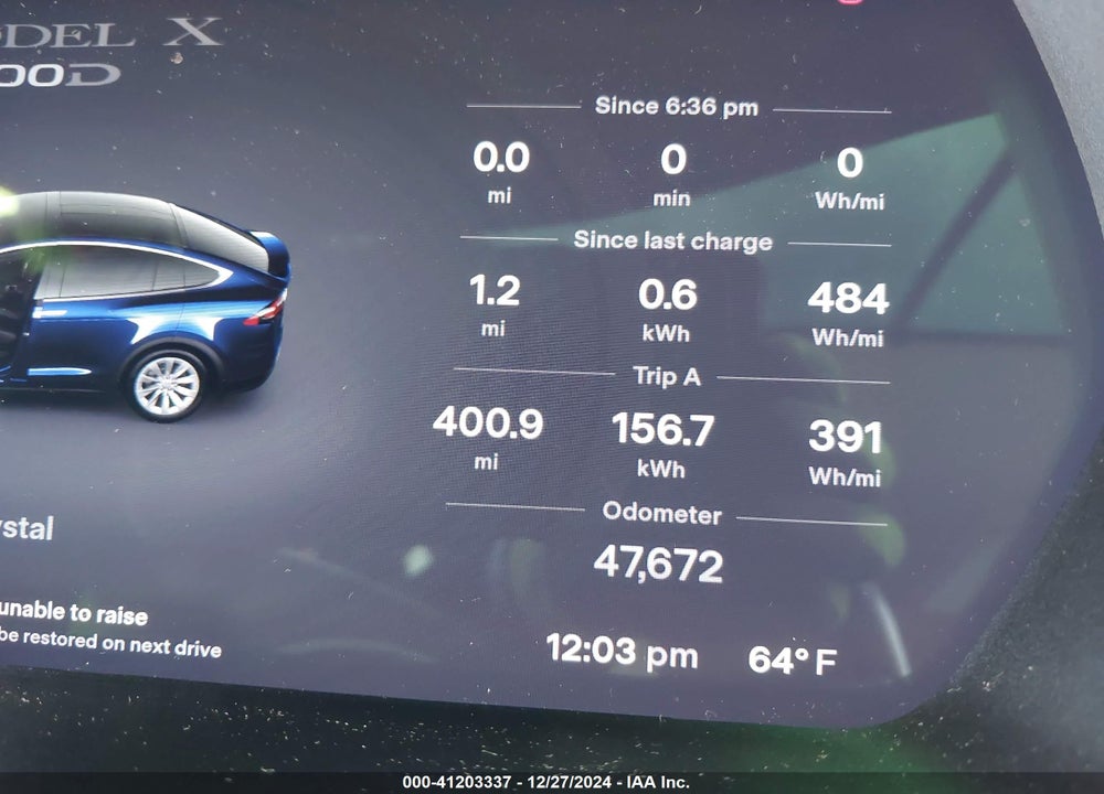 2017 TESLA MODEL X VIN: 5YJXCBE25HF076502