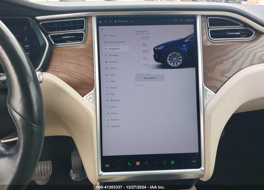 2017 TESLA MODEL X VIN: 5YJXCBE25HF076502