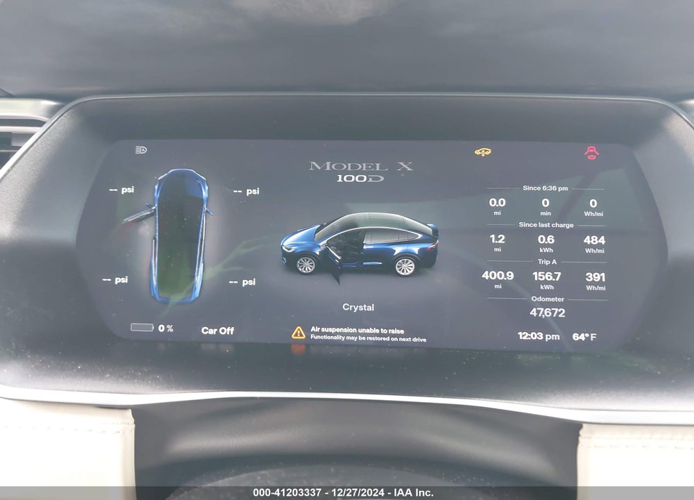 2017 TESLA MODEL X VIN: 5YJXCBE25HF076502