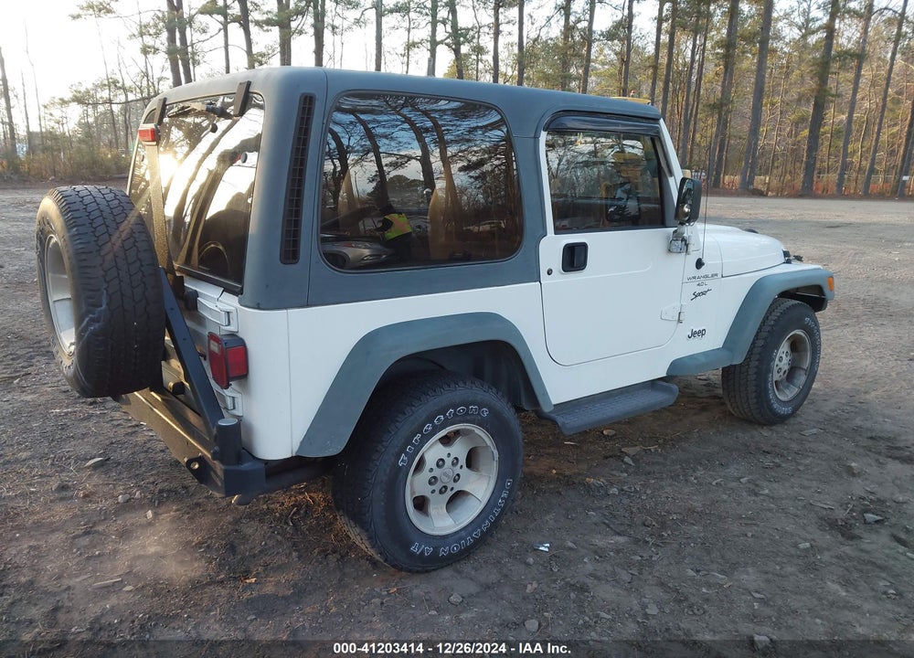 1999 JEEP WRANGLER SPORT VIN: 1J4FY19S4XP459685