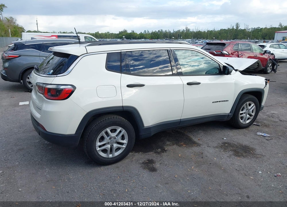 2019 JEEP COMPASS SPORT FWD VIN: 3C4NJCAB2KT614137
