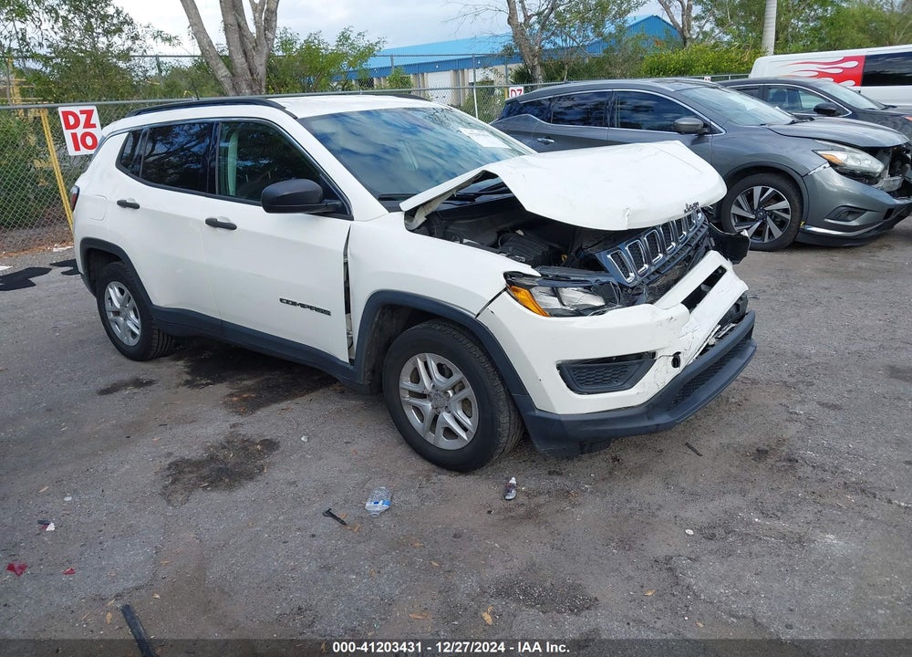 2019 JEEP COMPASS SPORT FWD VIN: 3C4NJCAB2KT614137