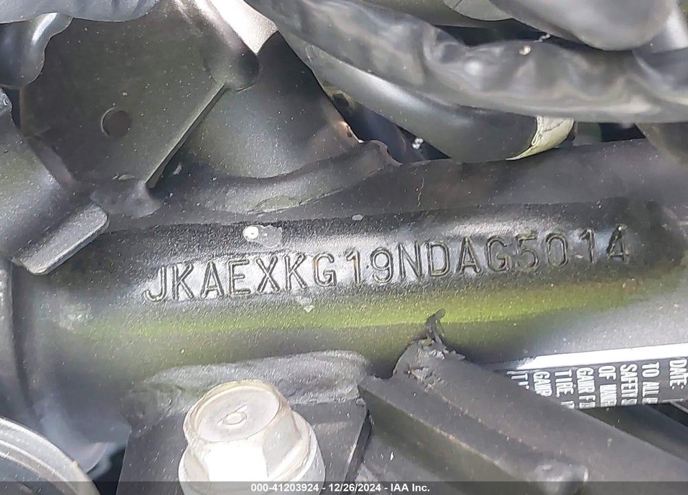 2022 KAWASAKI EX400 VIN: JKAEXKG19NDAG5014