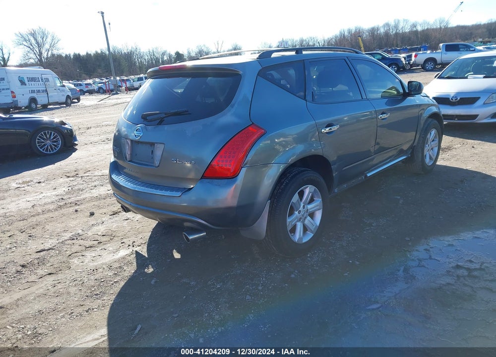 2007 NISSAN MURANO SL VIN: JN8AZ08W37W634482