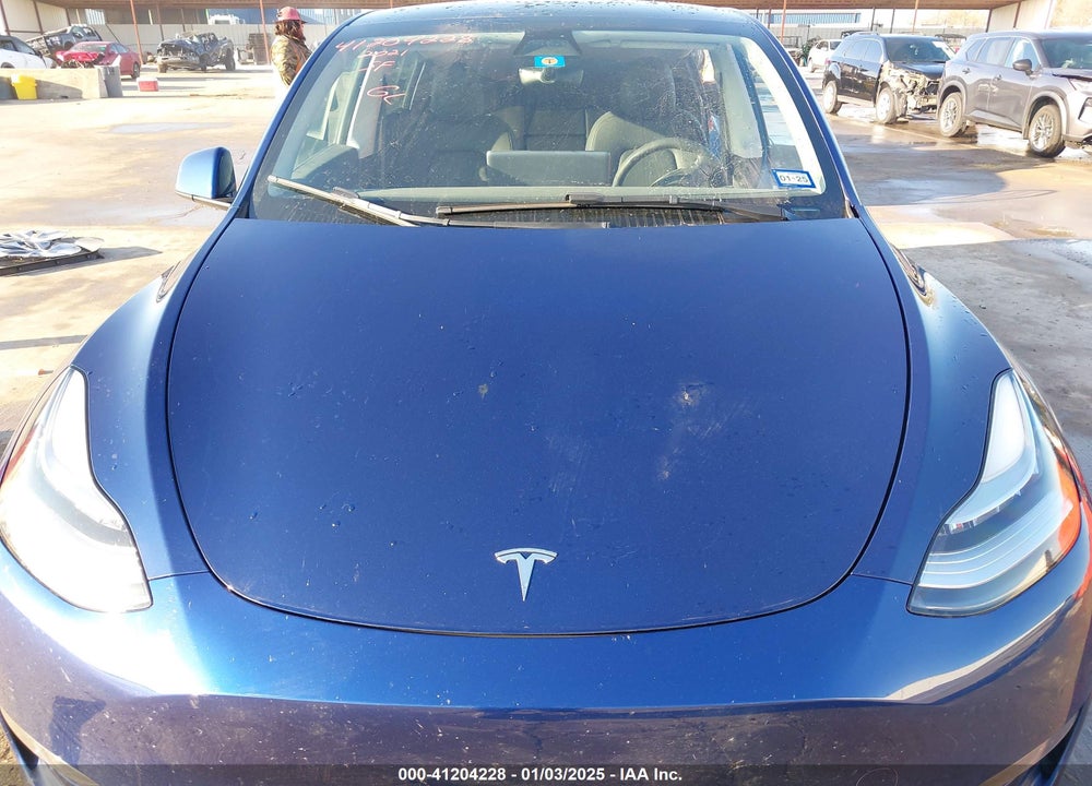 2021 TESLA MODEL Y LONG RANGE DUAL MOTOR ALL-WHEEL DRIVE VIN: 5YJYGDEE3MF105360