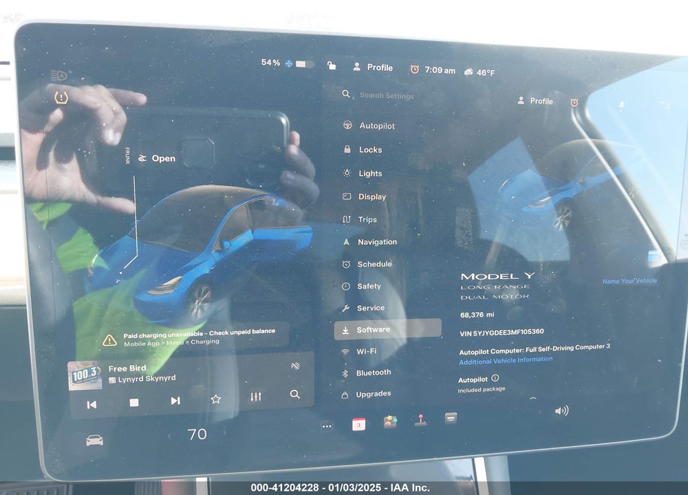 2021 TESLA MODEL Y LONG RANGE DUAL MOTOR ALL-WHEEL DRIVE VIN: 5YJYGDEE3MF105360