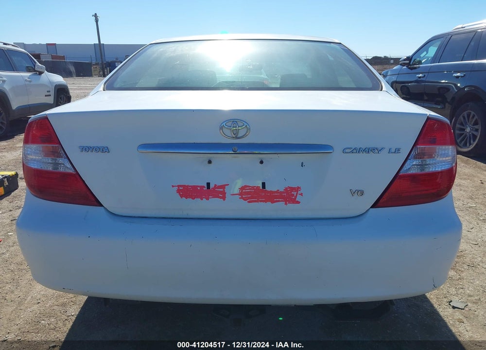 2002 TOYOTA CAMRY LE V6 VIN: 4T1BF32K62U030599