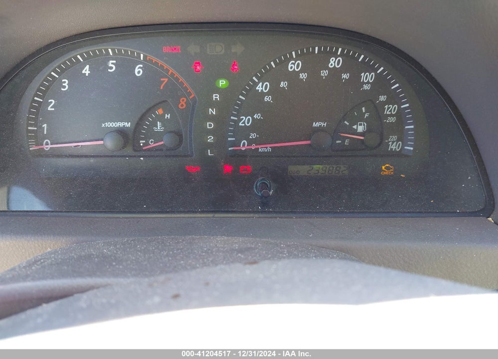 2002 TOYOTA CAMRY LE V6 VIN: 4T1BF32K62U030599