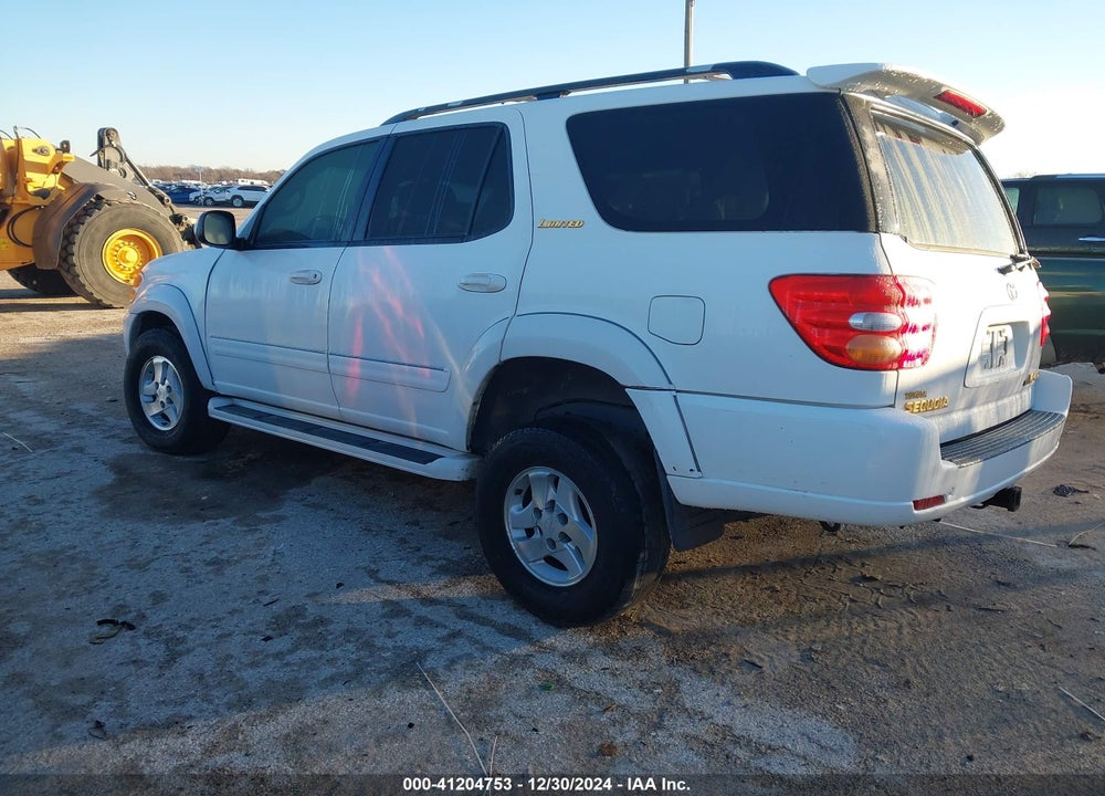 2002 TOYOTA SEQUOIA LIMITED V8 VIN: 5TDBT48A62S075581