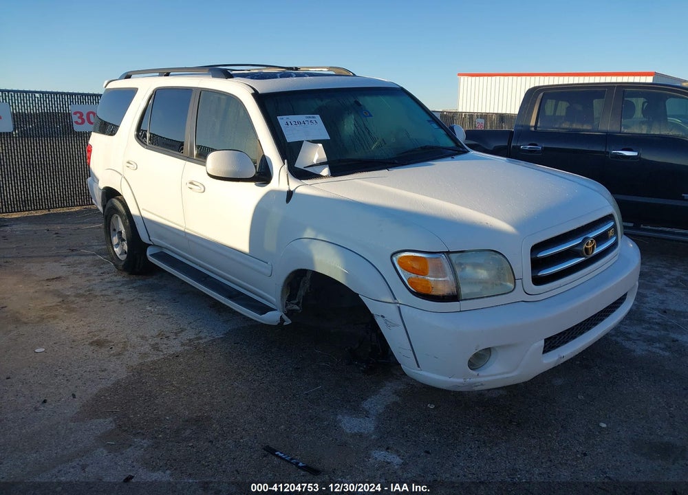 2002 TOYOTA SEQUOIA LIMITED V8 VIN: 5TDBT48A62S075581