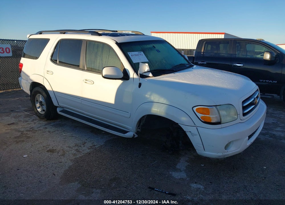 2002 TOYOTA SEQUOIA LIMITED V8 VIN: 5TDBT48A62S075581