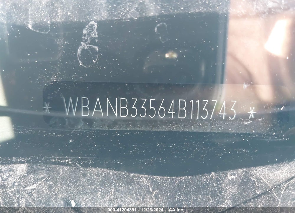 2004 BMW 545I VIN: WBANB33564B113743