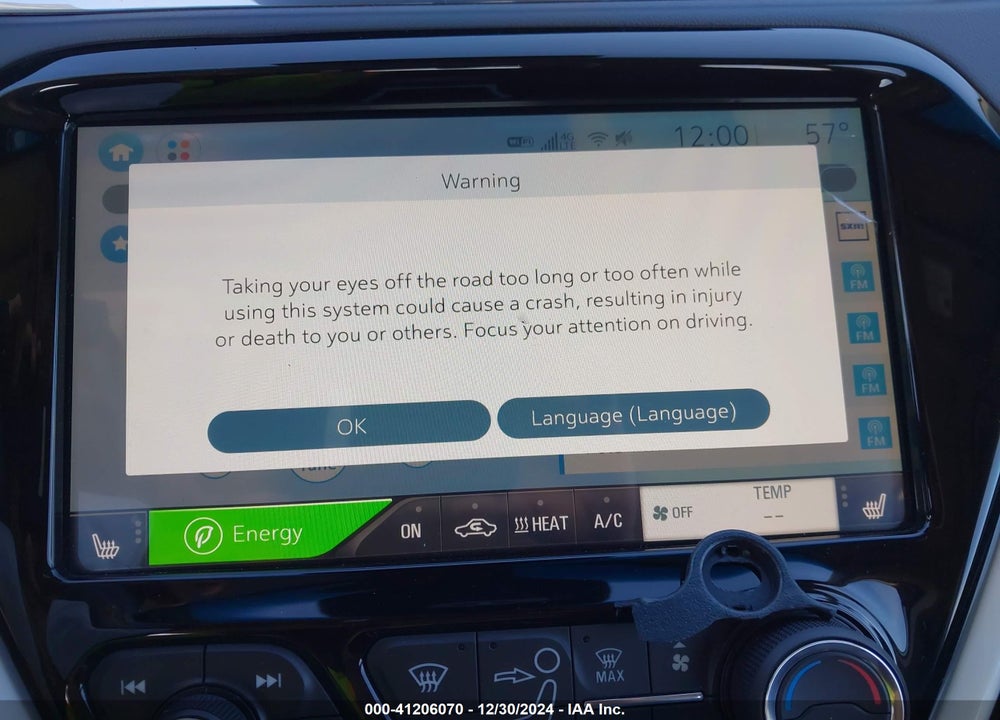 2019 CHEVROLET BOLT EV PREMIER VIN: 1G1FZ6S00K4109658