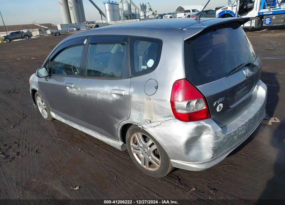 2007 HONDA FIT VIN: JHMGD38687S067536