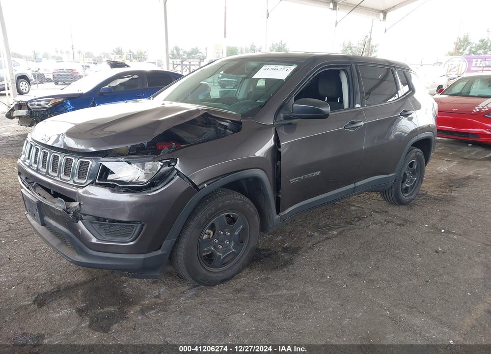 2019 JEEP COMPASS SPORT FWD VIN: 3C4NJCAB1KT613772