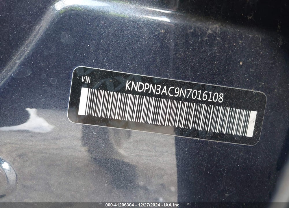 2022 KIA SPORTAGE EX VIN: KNDPN3AC9N7016108