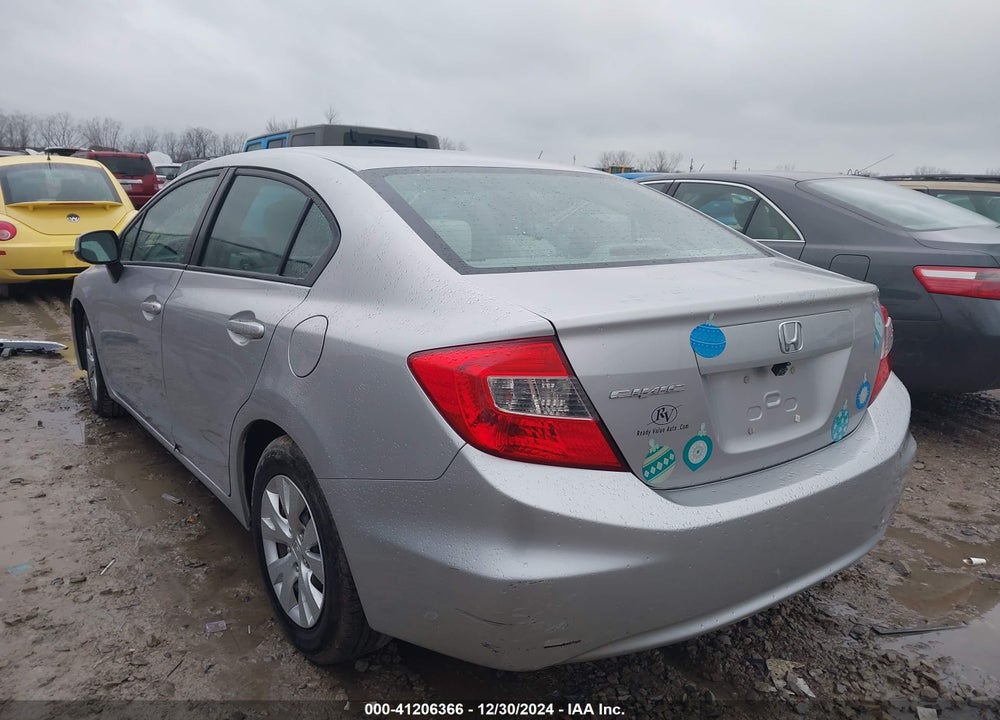 2012 HONDA CIVIC SDN LX VIN: 19XFB2F59CE007737