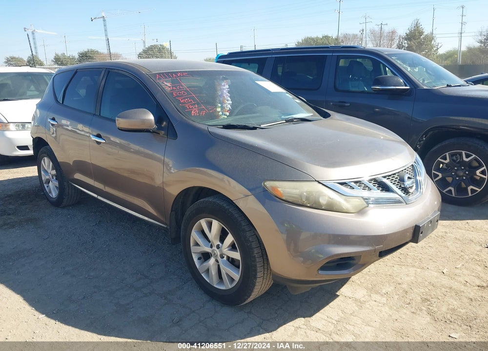 2012 NISSAN MURANO S VIN: JN8AZ1MU9CW102836