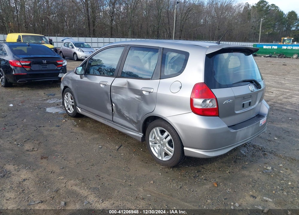 2007 HONDA FIT SPORT VIN: JHMGD38677S043261