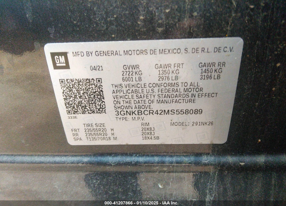 2021 CHEVROLET BLAZER FWD 2LT VIN: 3GNKBCR42MS558089