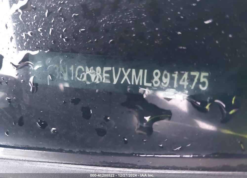 2021 NISSAN VERSA SV XTRONIC CVT VIN: 3N1CN8EVXML891475