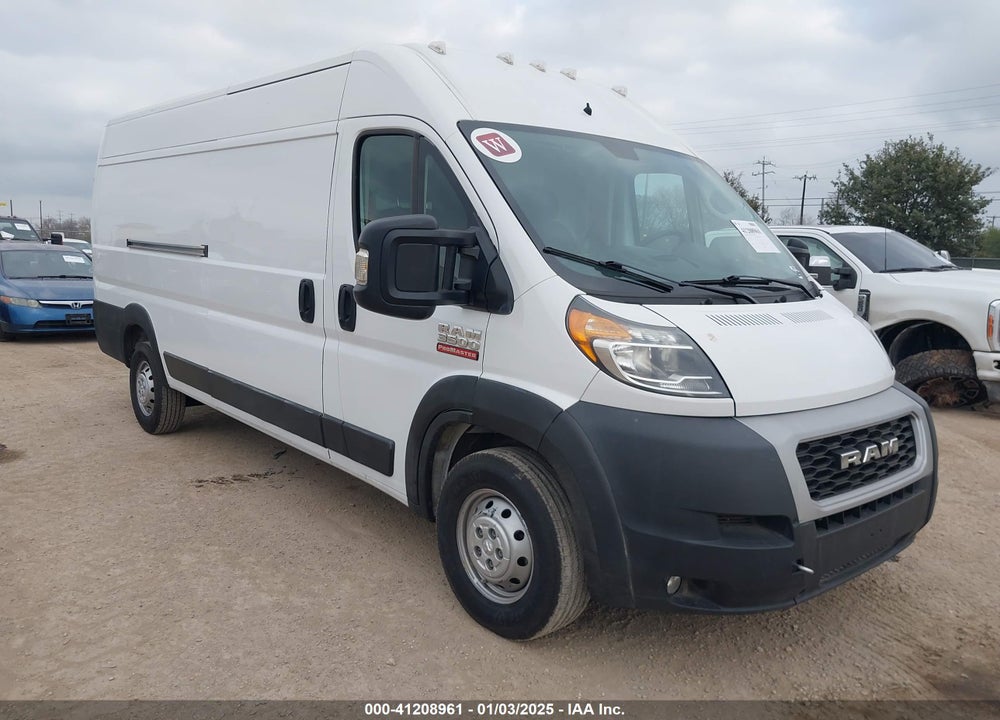 2021 RAM PROMASTER 3500 CARGO VAN HIGH ROOF 159 WB EXT VIN: 3C6FRVJG5ME510471