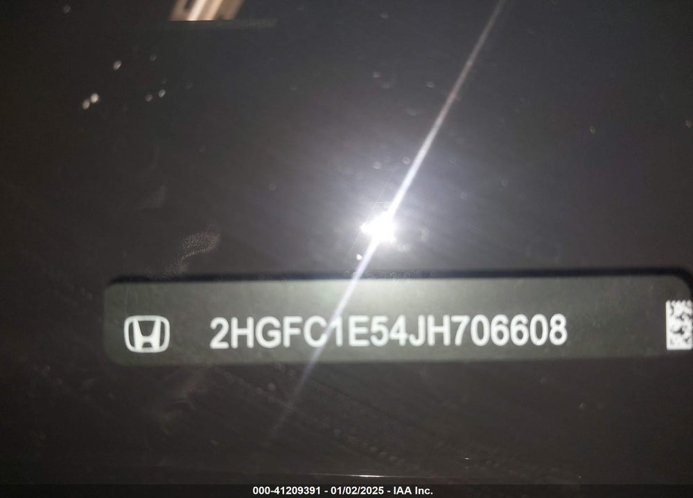 2018 HONDA CIVIC SI VIN: 2HGFC1E54JH706608