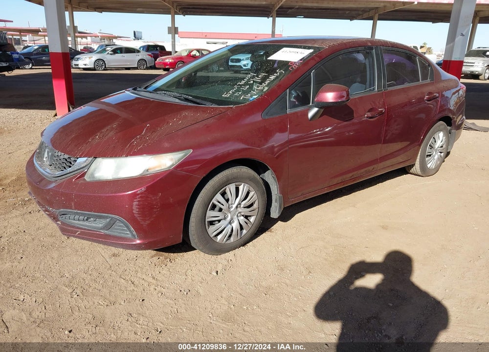 2013 HONDA CIVIC LX VIN: 2HGFB2F5XDH500365