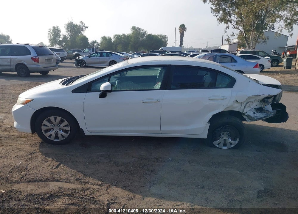 2012 HONDA CIVIC SDN LX VIN: 19XFB2F55CE342705