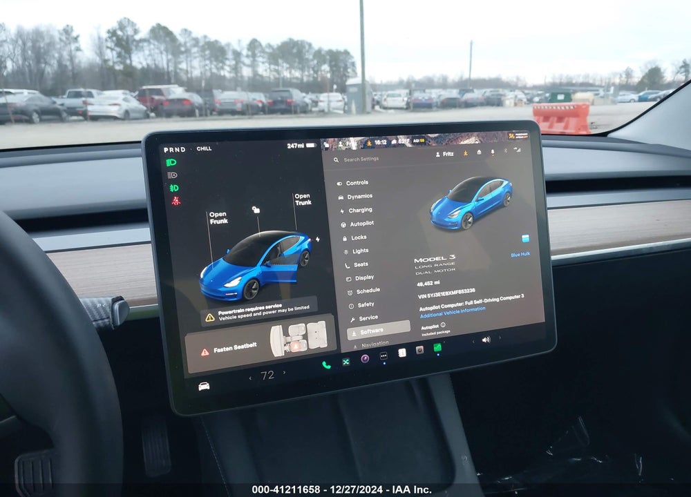 2021 TESLA MODEL 3 LONG RANGE DUAL MOTOR ALL-WHEEL DRIVE VIN: 5YJ3E1EBXMF853236