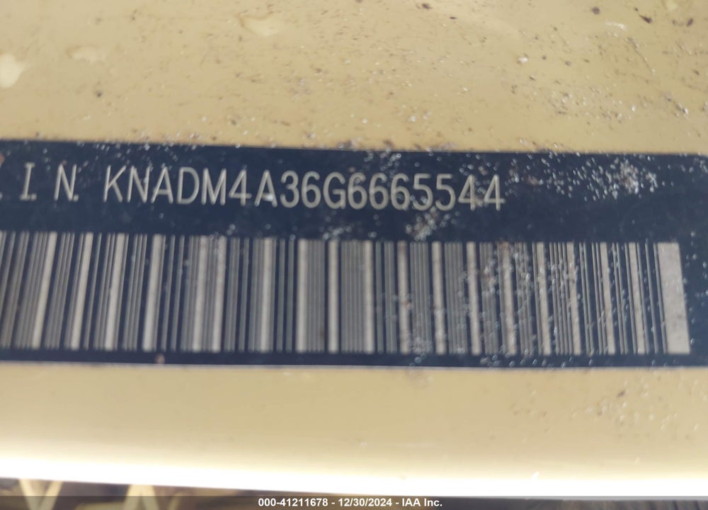 2016 KIA RIO LX VIN: KNADM4A36G6665544