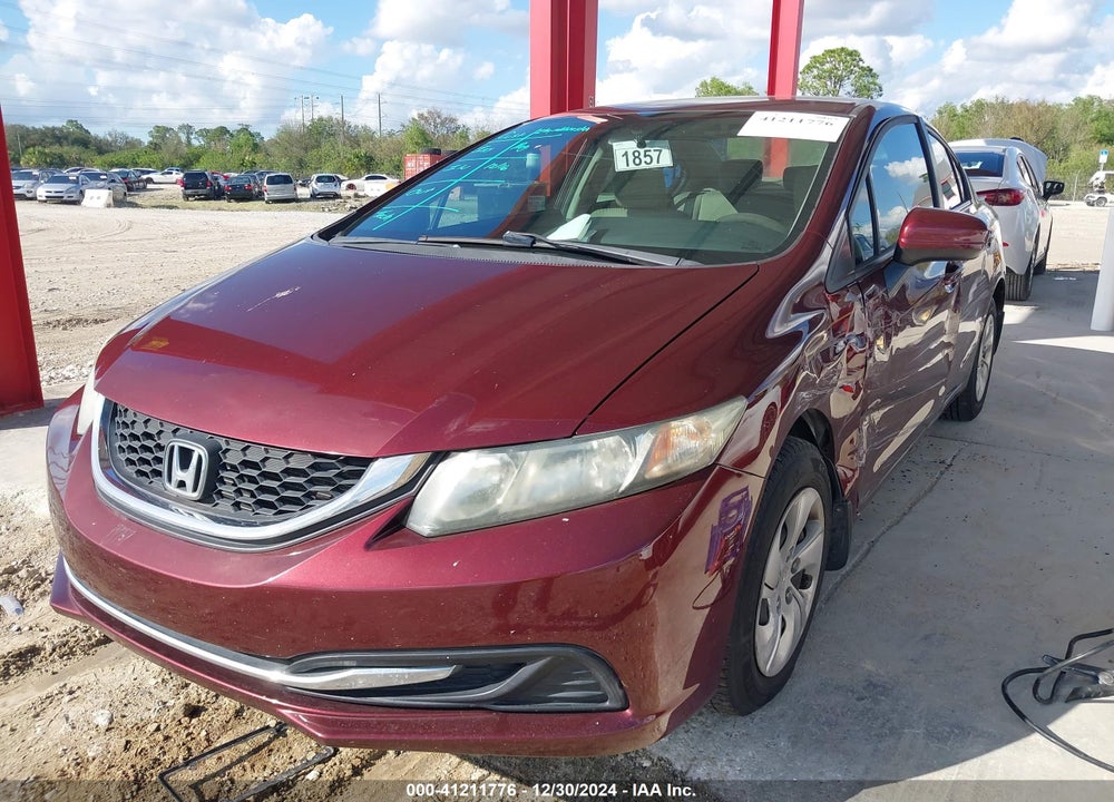 2014 HONDA CIVIC LX VIN: 19XFB2F58EE080567
